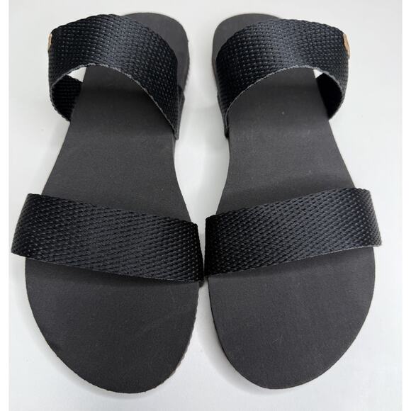 Freewaters Supreem La Jolla Sandals Womens 11 Black Nylon Slip On Beach Slides - Picture 1 of 6
